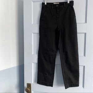 Everlane 2 Cropped Straight Regular Black Denim EUC